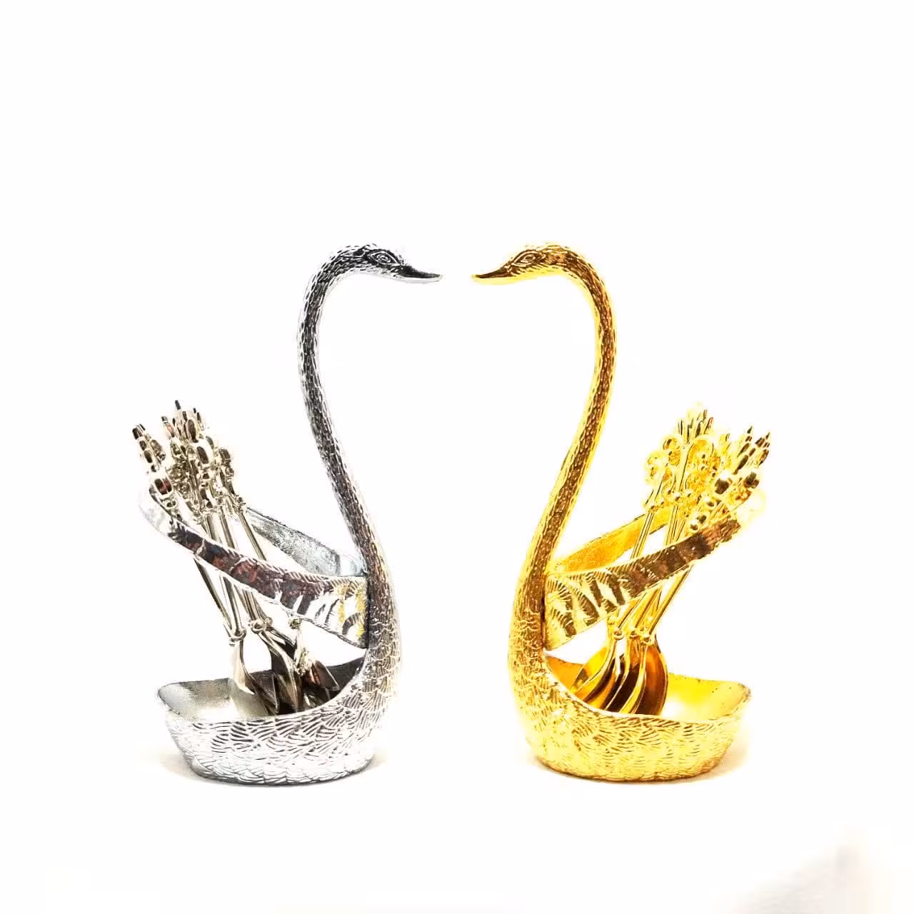 جا قاشقی و قاشق چای خوری طرح قو