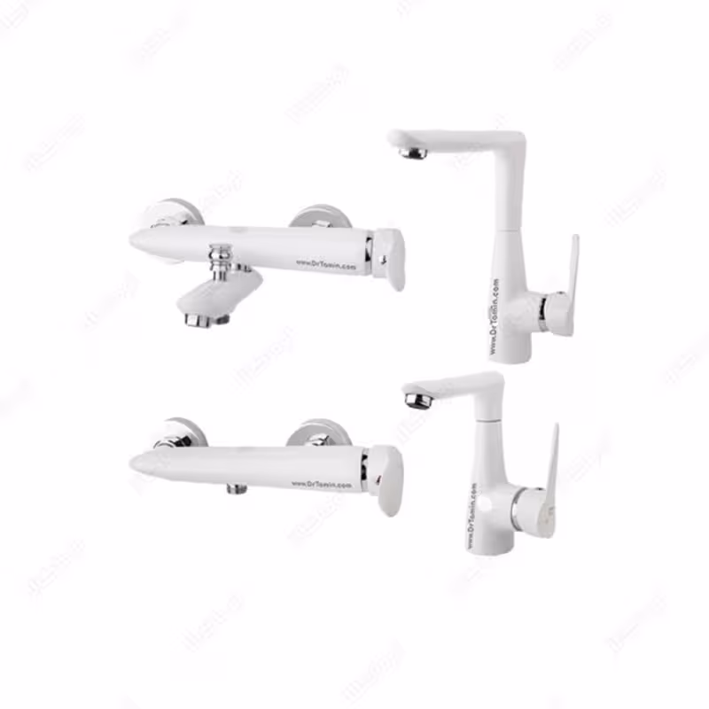 ست شیرآلات راسان مدل رابیت سفید