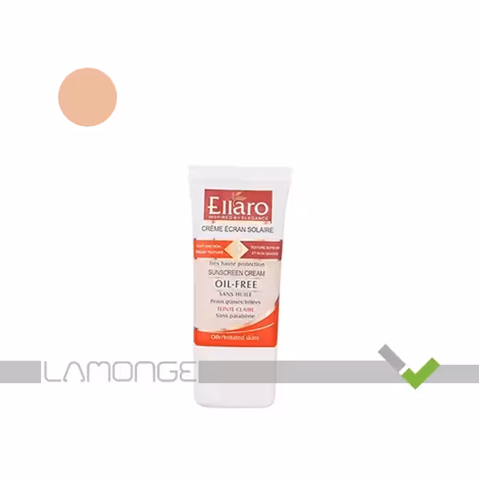 کرم ضد آفتاب SPF50 بژ روشن الارو مناسب پوست چرب حجم 50 میلی لیتر