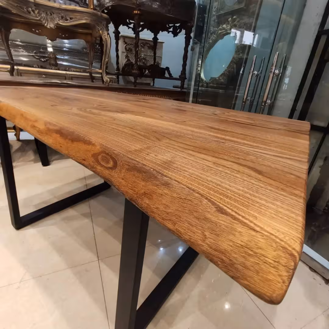 میز جلو مبلی چوب و فلز کد روستیک  7884