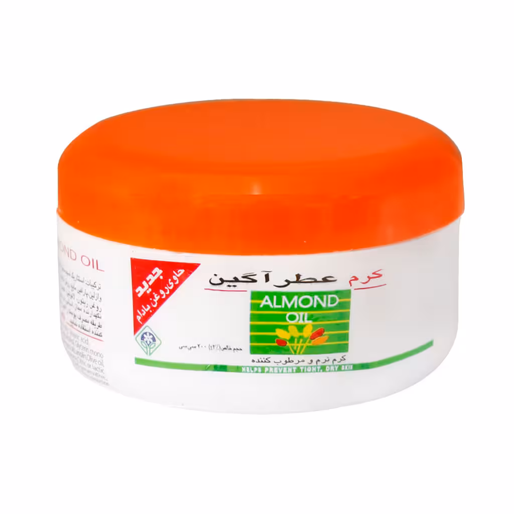 کرم مرطوب کننده روغن بادام عطرآگین 200 میلی لیتر | Atragin Almond Oil Moisturizing Cream
