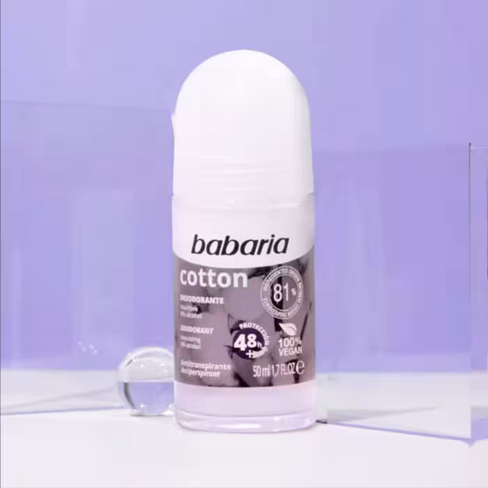 مام رول ضد تعریق باباریا حاوی کتان پنبه Babaria Cotton