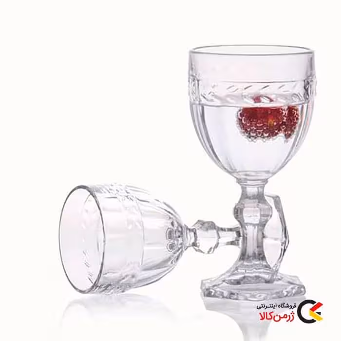 بسته 4 عددی لیوان پایه دار شیشه ای برند مادام کوکو