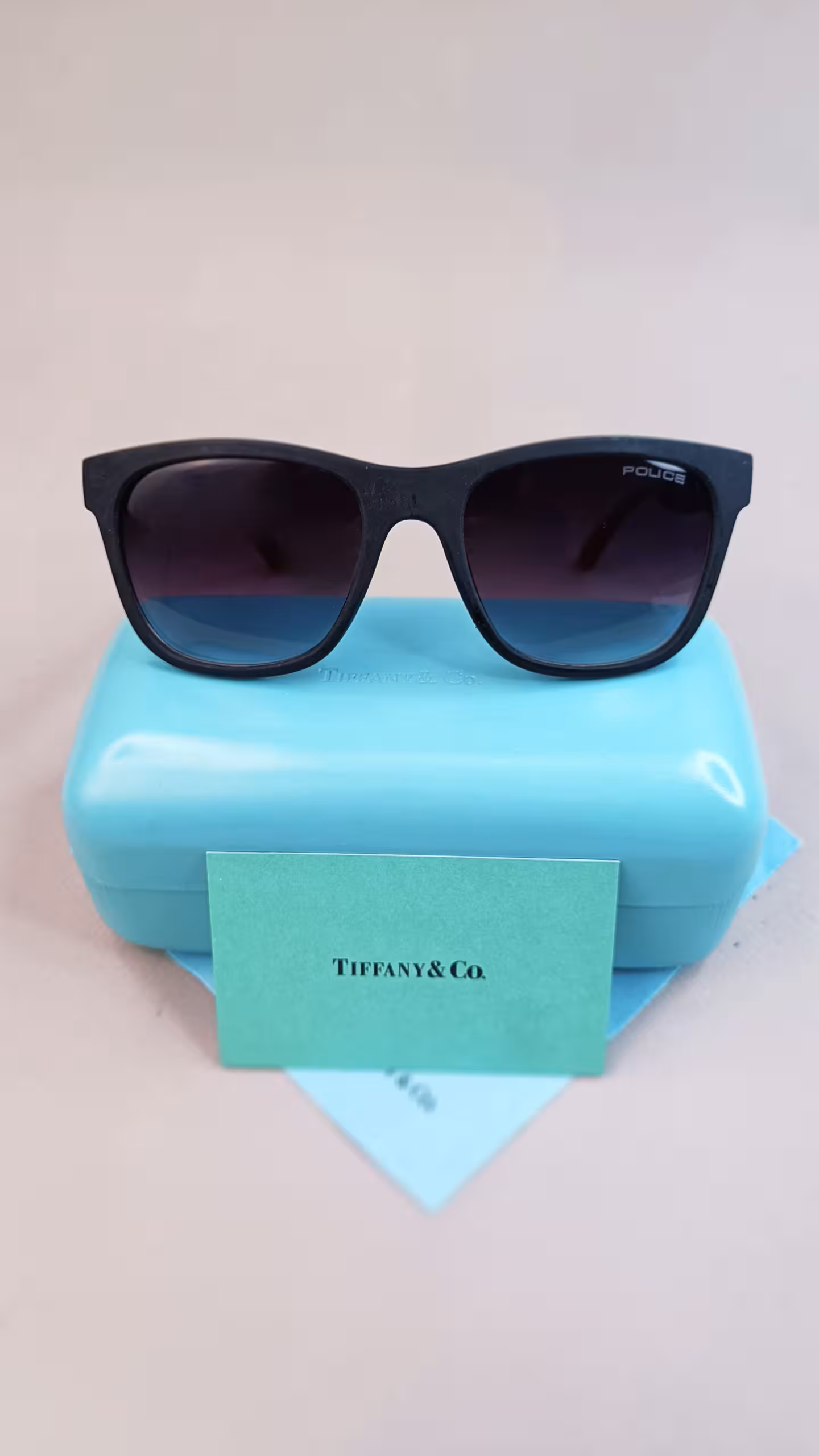 عینک آفتابی اورجینال Police فریم کائوچو مشکی UV 400