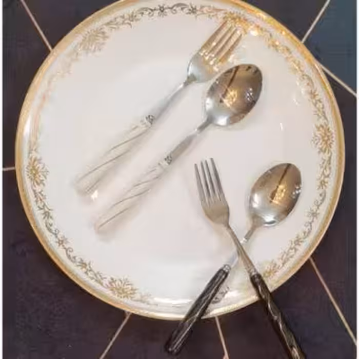 قاشق و چنگال غذا طرح مارپیچ یونیک