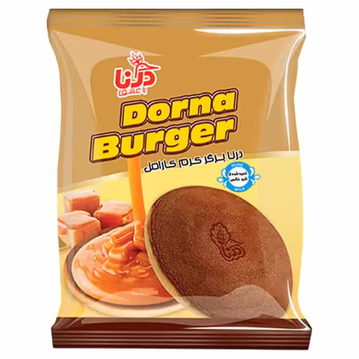 کیک برگر کرم کارامل درنا – 40 گرم