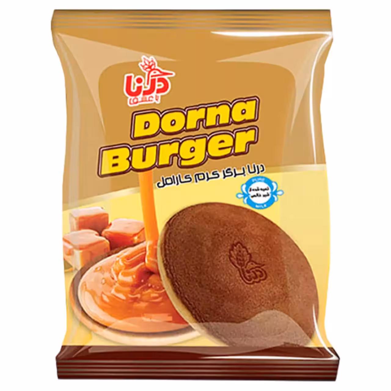 کیک برگر کرم کارامل درنا – 40 گرم
