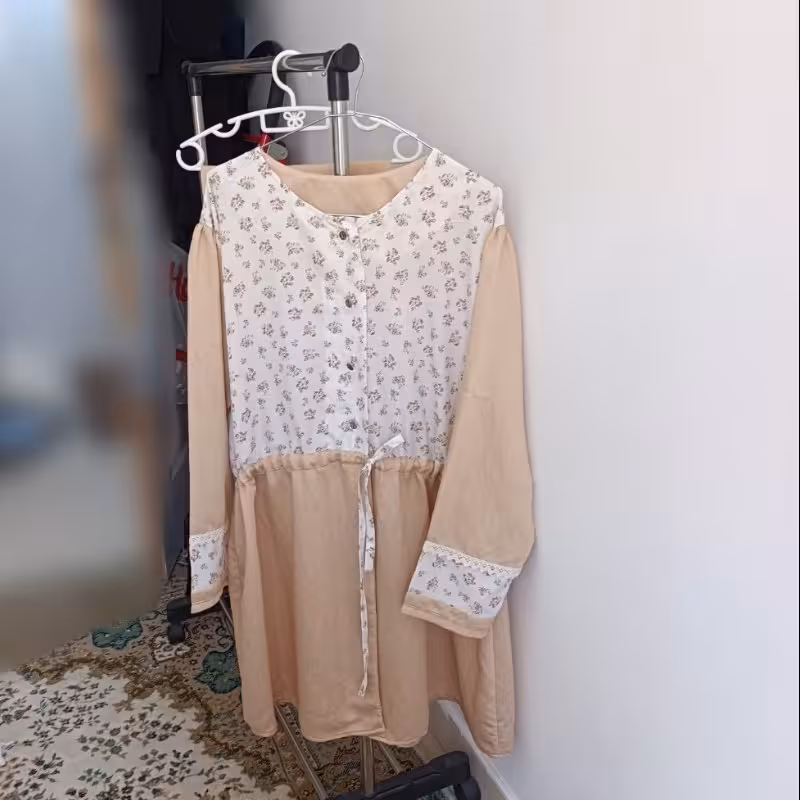 ست مانتو و شلوار کریشه تابستانه ، شیک و سبک ، با ارسال رایگان