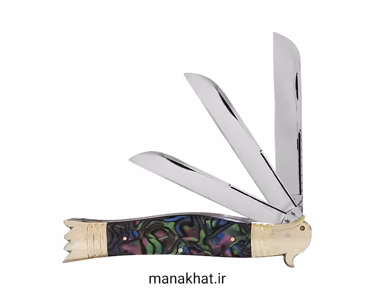 قلمتراش سه تیغ یک سر مرغی کاکل دار دسته باغه آلمانی13 سانت استاد جواد توسلی