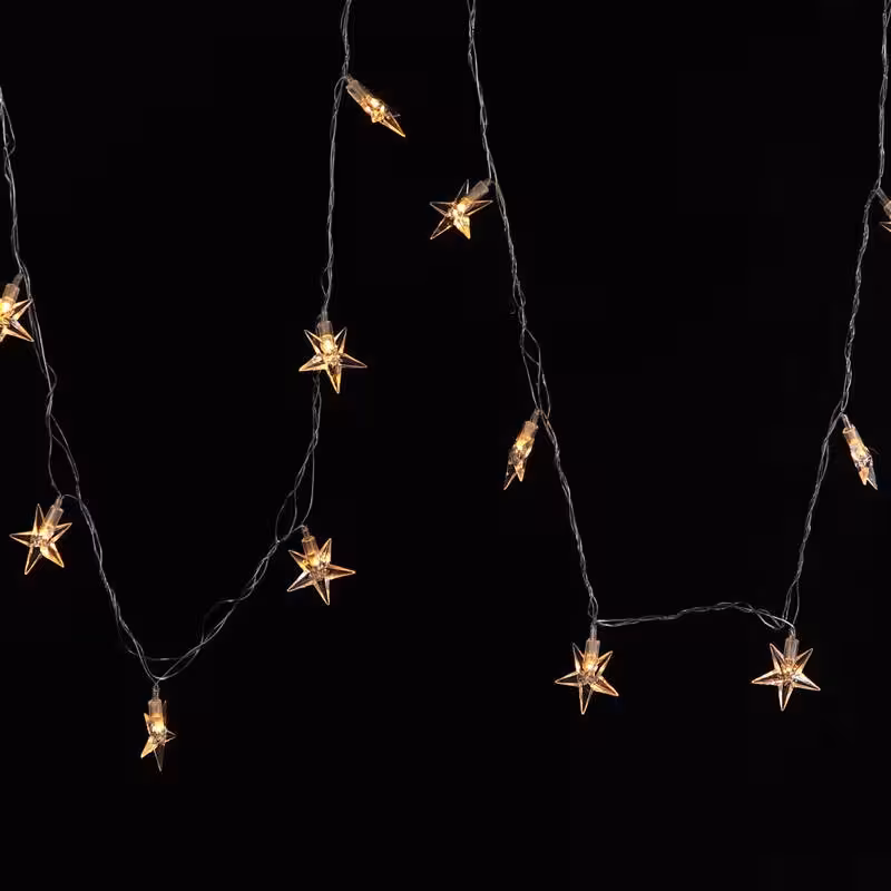 ریسه طرح ستاره شیشه ای آفتابی طول 5.5 متر