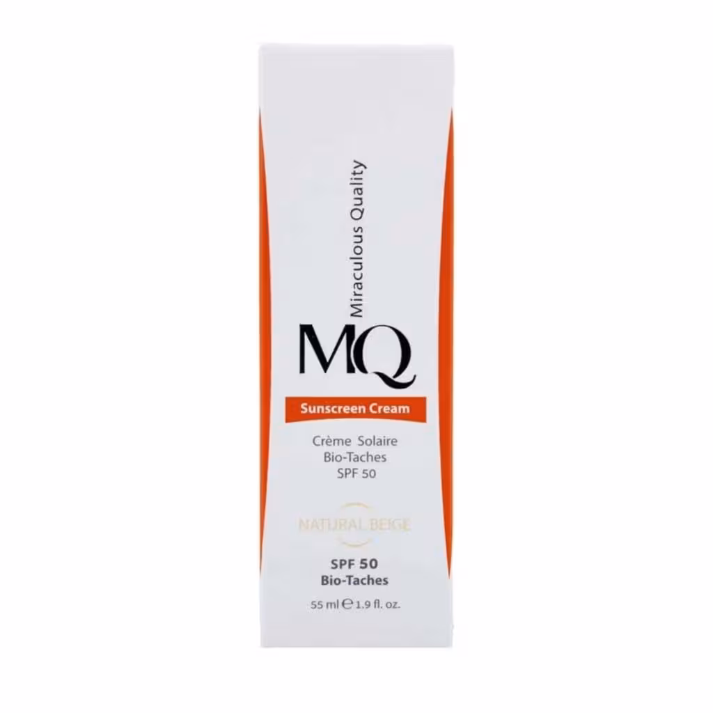کرم ضد آفتاب بایوتچ ام کیو با SPF 50 رنگ بژ طبیعی 55میلی لیتر | MQ Sunscreen Cream SPF50 Bio Taches