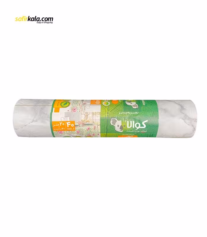 سفره یکبار مصرف کوالا مدل silk طرح سنگ رول 20 متری