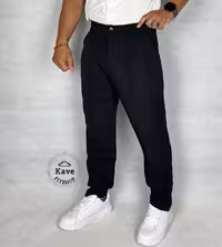 شلوار مردانه مدل کمر ایتالیایی کلاسیک | مشکی