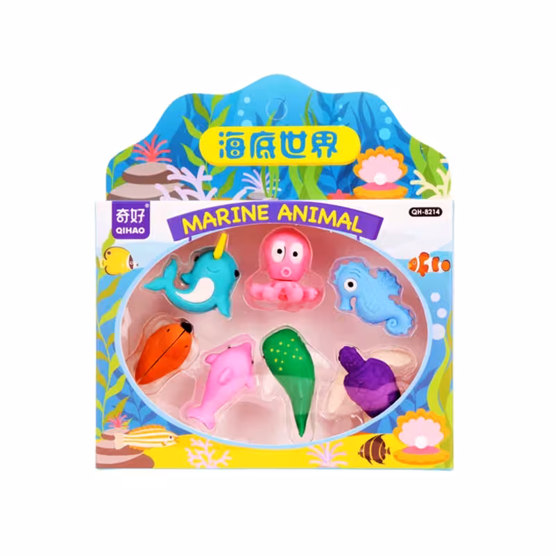 ست پاکن فانتزی مدل حیوانات دریایی بسته 7 عددی