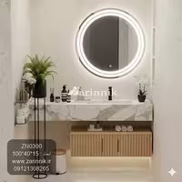 آینه و روشویی سرامیکی مدرن سفید زرین نیک کد ZN0300