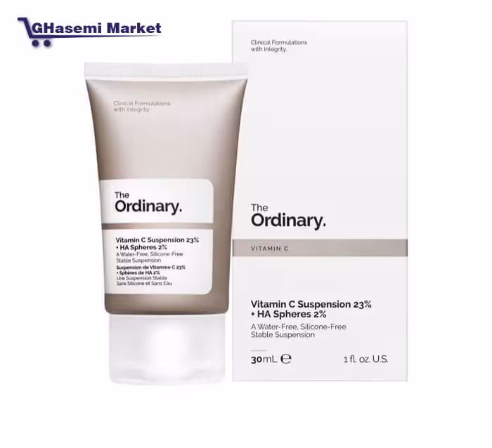 کرم ویتامین سی اوردینری حاوی 23% پودر اسکوربیک اسید و هیالورونیک اسید 2%