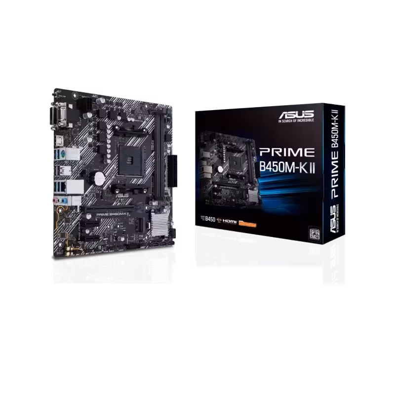 ASUS PRIME B450M-K II | برای سیستم‌های خانگی، اداری و گیمینگ