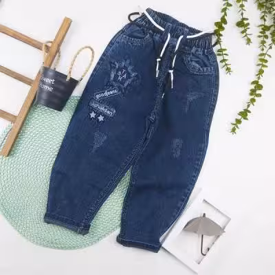 شلوار مام فیت دخترانه ستاره 6 تا 13 سال کد 10041