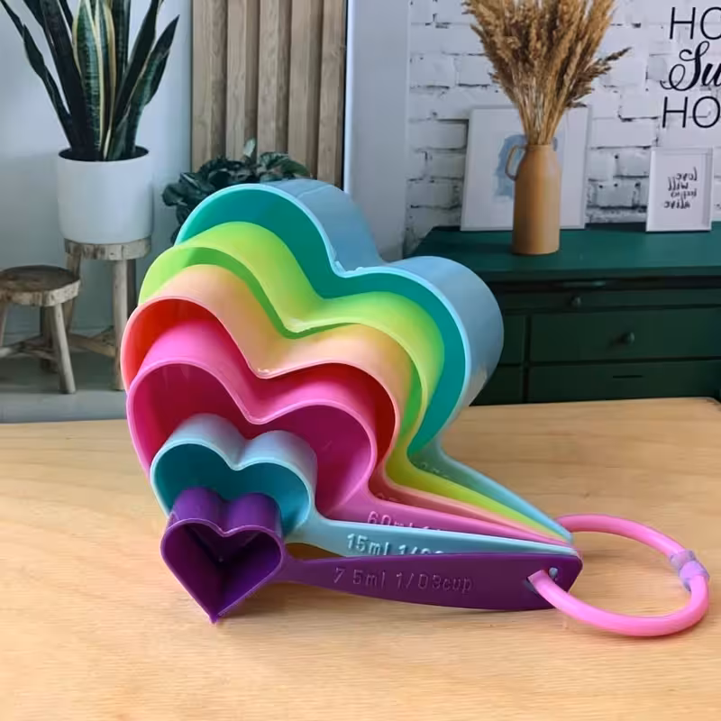 پیمانه 6 عددی قلبی درجه دار | amazonchi