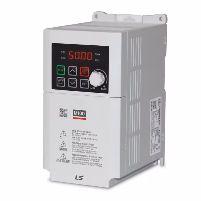 درایو (اینورتر) تکفاز 8M100-1EOFNS سری M100 توان 0/75 کیلووات LS با کاربری عمومی