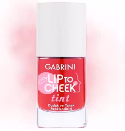 گابرینی تینت لب و گونه رنگ قرمز مرجانی CORAL RED (Gabrini Lip To Cheek Tint Rose Pink)