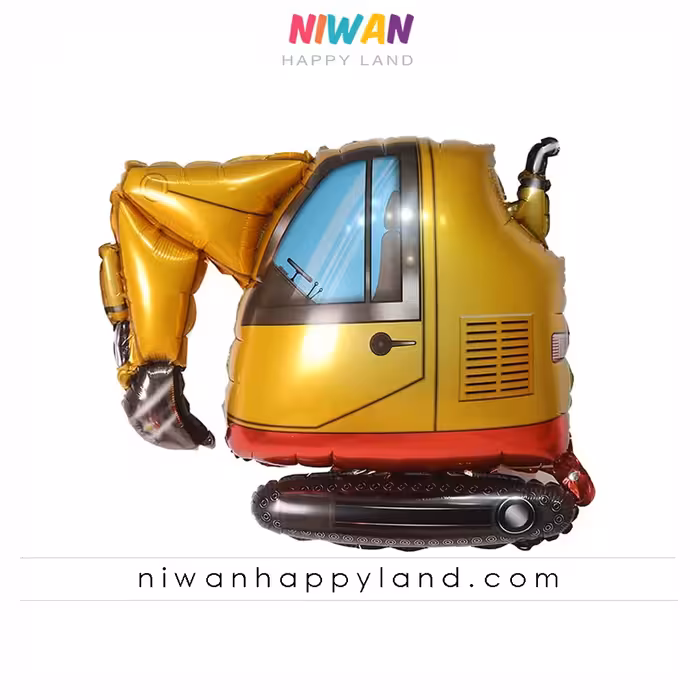 بادکنک فویلی بیل مکانیکی ماشین آلات راهسازی