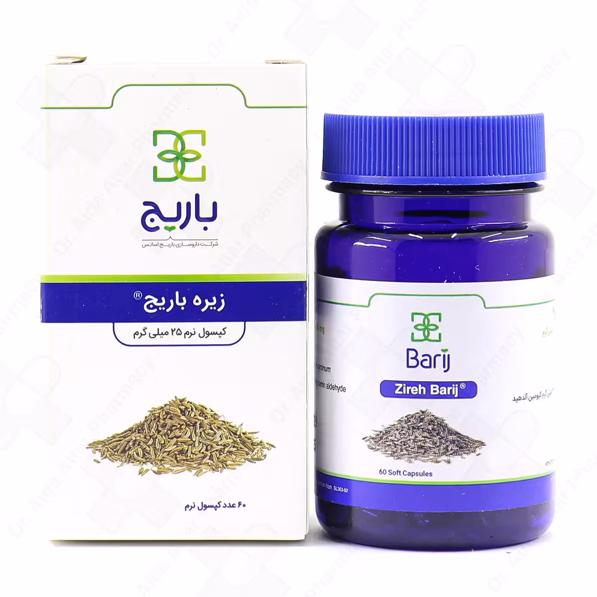 کپسول نرم زیره 25 میلی گرم باریج اسانس 60 عددی