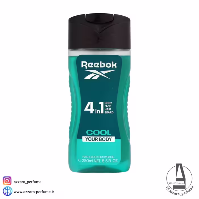 شامپو سر و بدن و ریش ریبوک مدل Cool your body حجم 250 میل