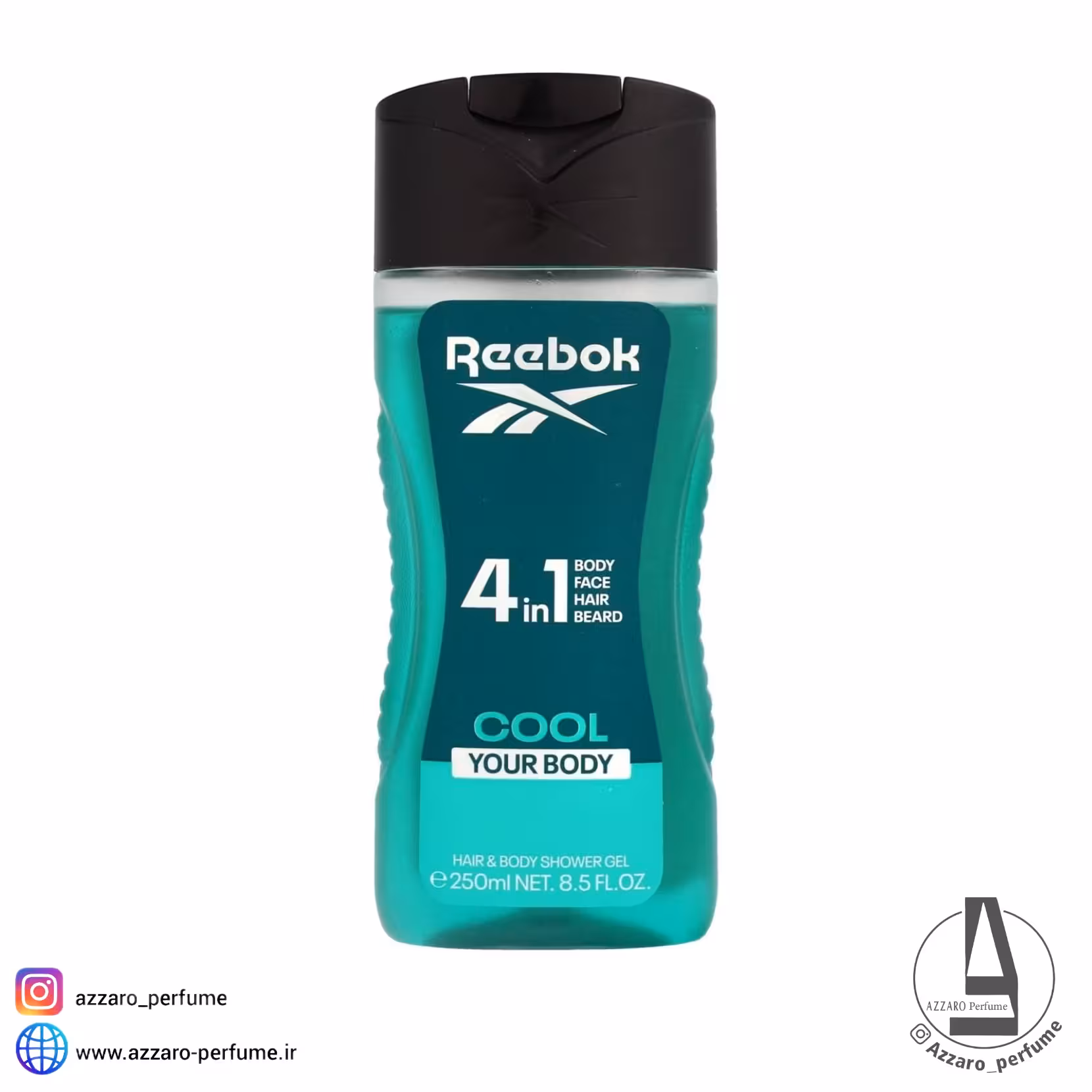 شامپو سر و بدن و ریش ریبوک مدل Cool your body حجم 250 میل