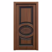 درب لوکس چوبی مدل کلاسیک با نقش برجسته مشکی  کد 30635