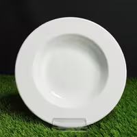 بشقاب خورشت خوری چینی 23 سانت تقدیس مدل هتلی سفید بسته 6 عددی با ارسال رایگان