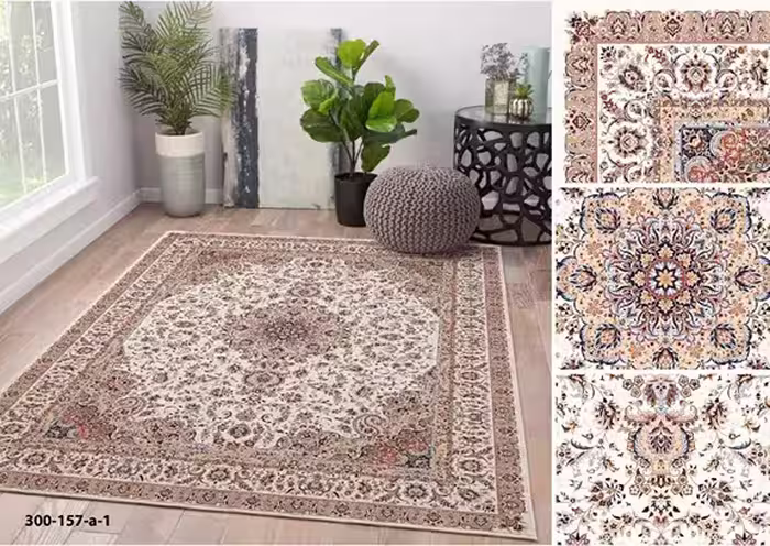 روفرشی کشدار مخمل شانل ترک(کشدوزی شده)-کد طرح 694
