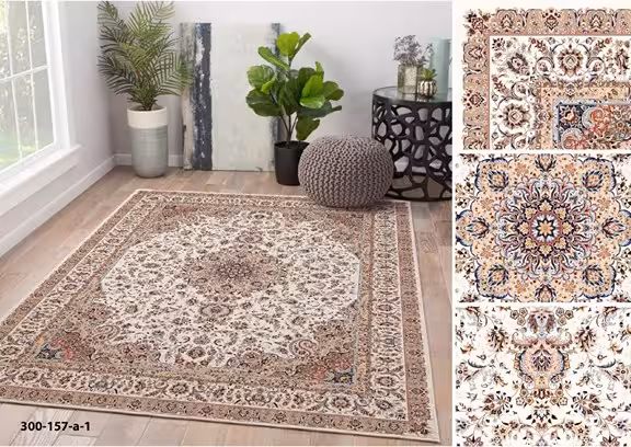 روفرشی کشدار مخمل شانل ترک(کشدوزی شده)-کد طرح 694