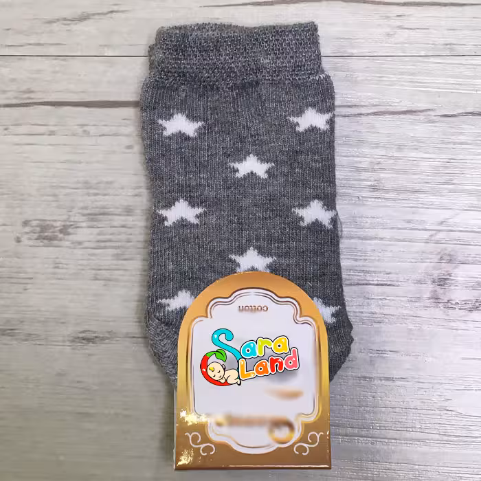 جوراب نوزادی اسپرت طرح ستاره دار دوازده