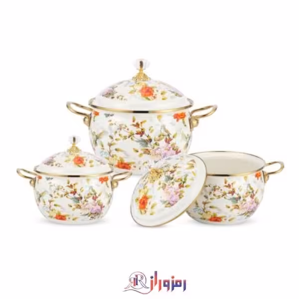 سرویس قابلمه 6 پارچه لعابی لایف اسمایل NMLP-2G-F1