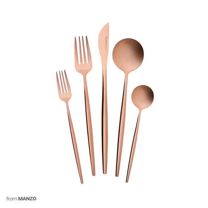 سرویس قاشق و چنگال 30 پارچه کاراجا Orion رزگلد