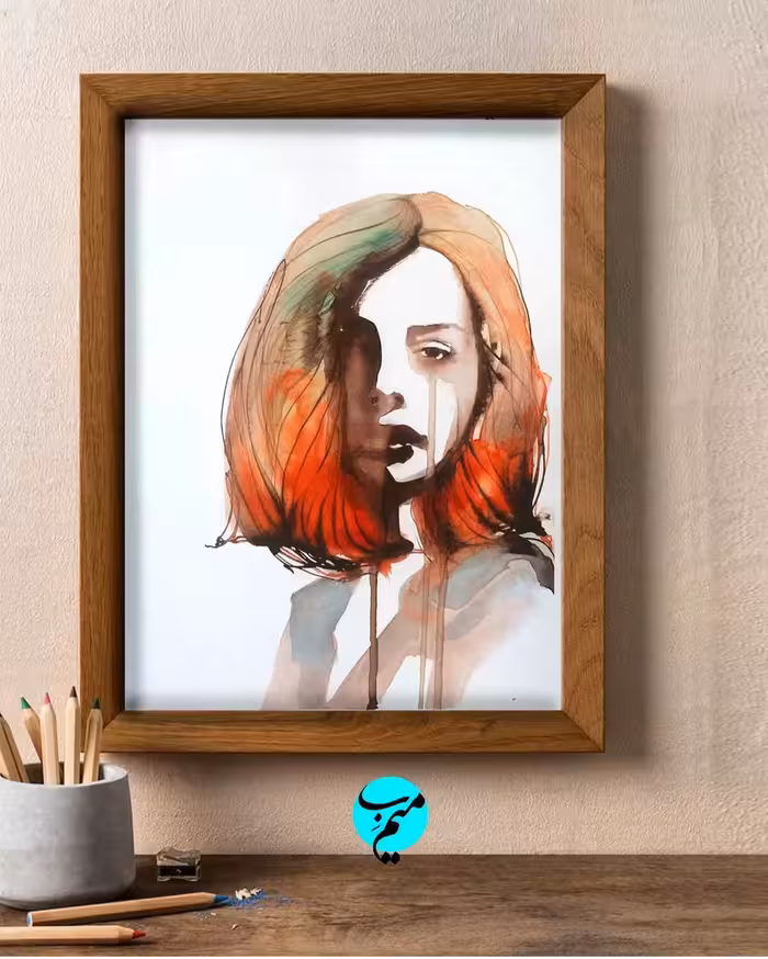 تابلو نقاشی چهره دختر