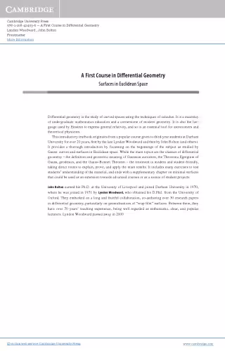 خرید و دانلود نسخه کامل کتاب A first course in differential geometry : surfaces in Euclidean space