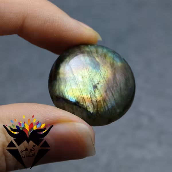 نگین لابرادوریت پرطاووسی اصل خوشرنگ کد N_1985