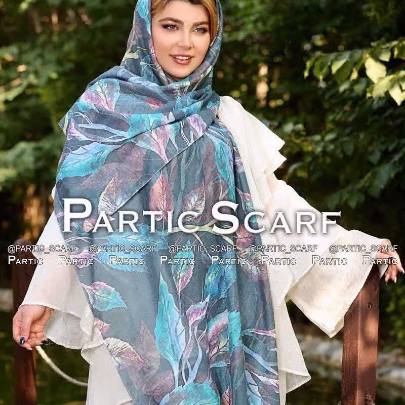 شال نخی رنگارنگ، زیبا در ابعاد 70در200