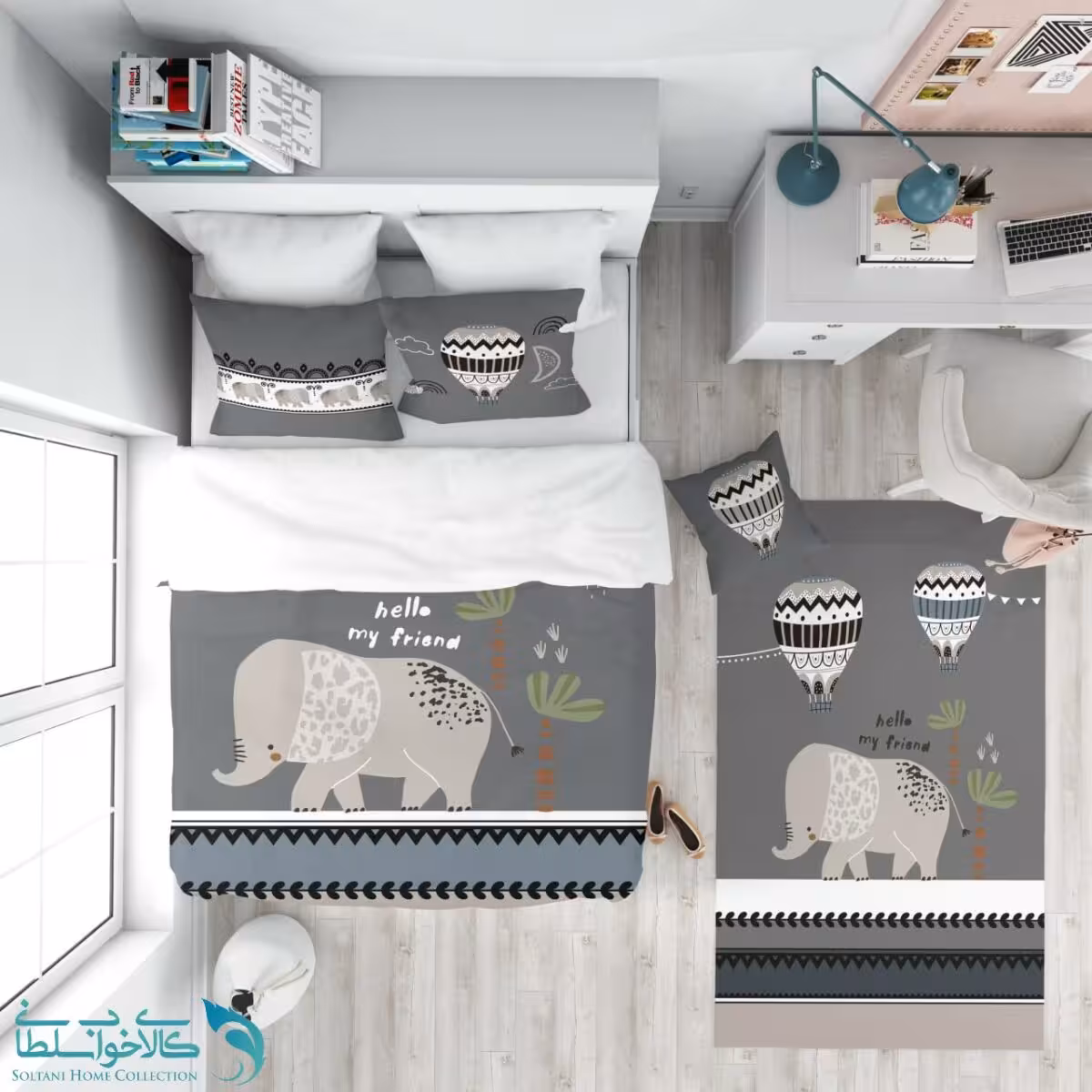 روتختی طرح فیل سایز یکنفره کد A3046