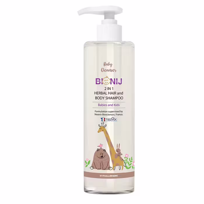 شامپو سر و بدن گیاهی کودکان _ Baby Herbal Hair And Body Shampoo _ بیونیج