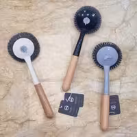 فرچه سیم اسکرابر دسته چوبی