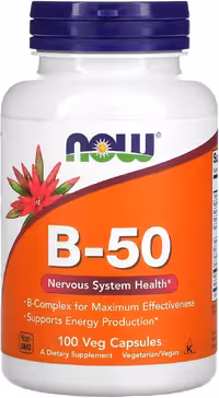 ویتامین ب کمپلکسB-50 (100 کپسول) NOW