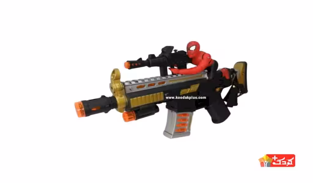 تفنگ موزیکال و لرزشی اسپایدرمن مدل 998