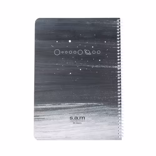 دفتر 80 برگ s.a.m سیمی کلاسیک-B طرح10