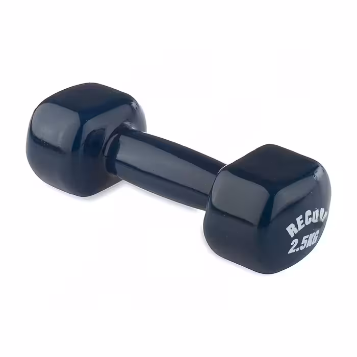 دمبل بدنسازی ایروبیک بانوان روکش دار تکی 2.5 کیلویی نیورکورد RCD | سرمه ای