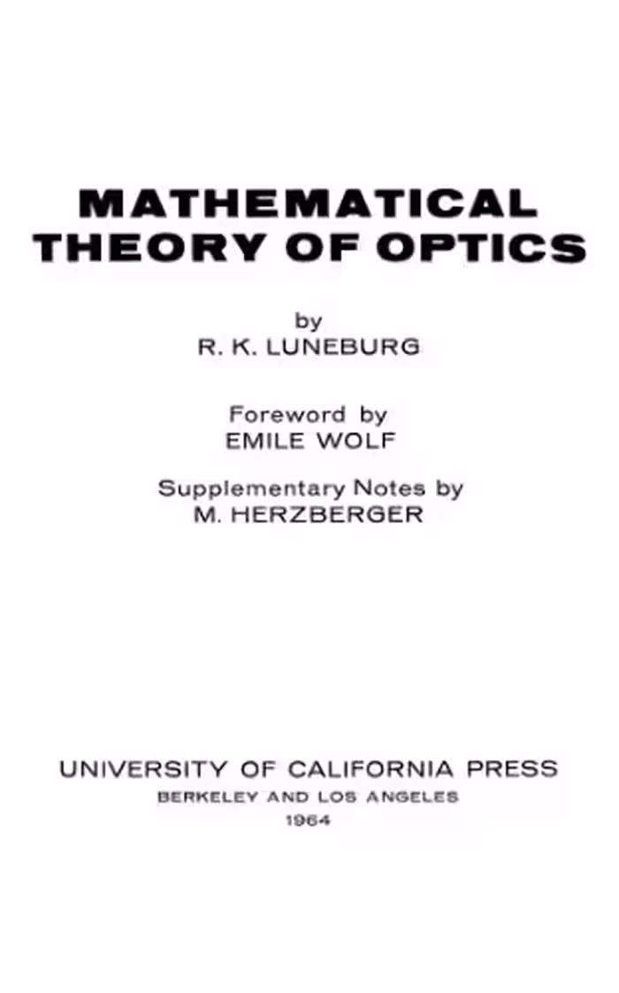 خرید و دانلود نسخه کامل کتاب Mathematical Theory of Optics