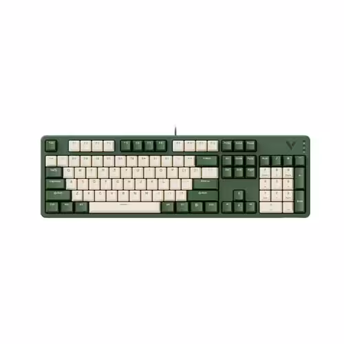 صفحه کلید گیمینگ باسیم رپو مدل V500PRO (2024) Beige/Green • سوئیچ نقرهای