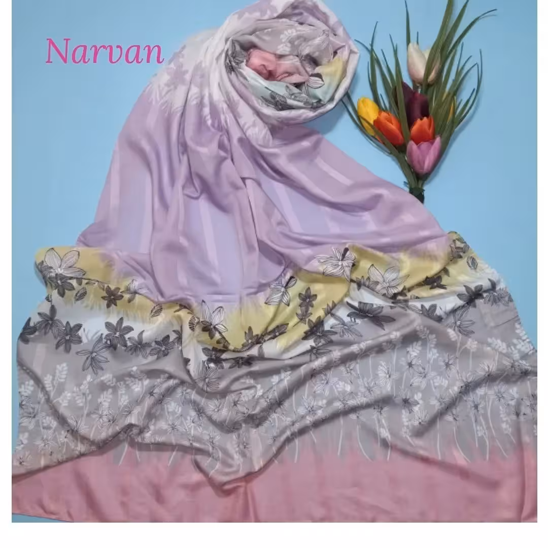 شال نخی گل دار